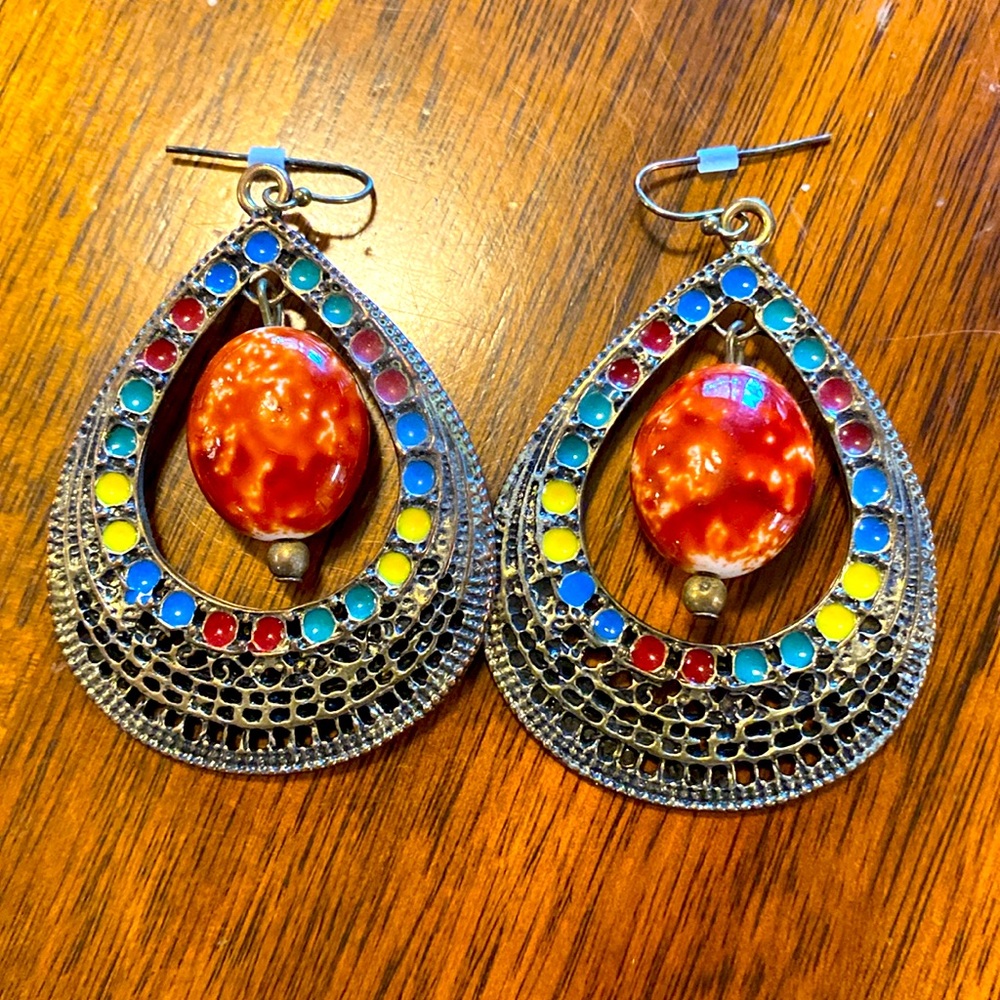 Multi Color drop earrings